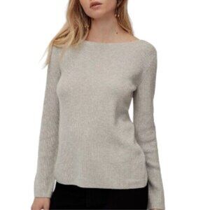Aritzia Babaton Kitano Ribbed Wool Blend Cross Back Sweater